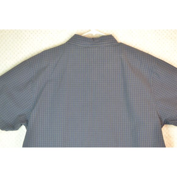 The North Face Men's XXL Blue Plaid Short Sleeve Button Down Shirt - Picture 8 of 10